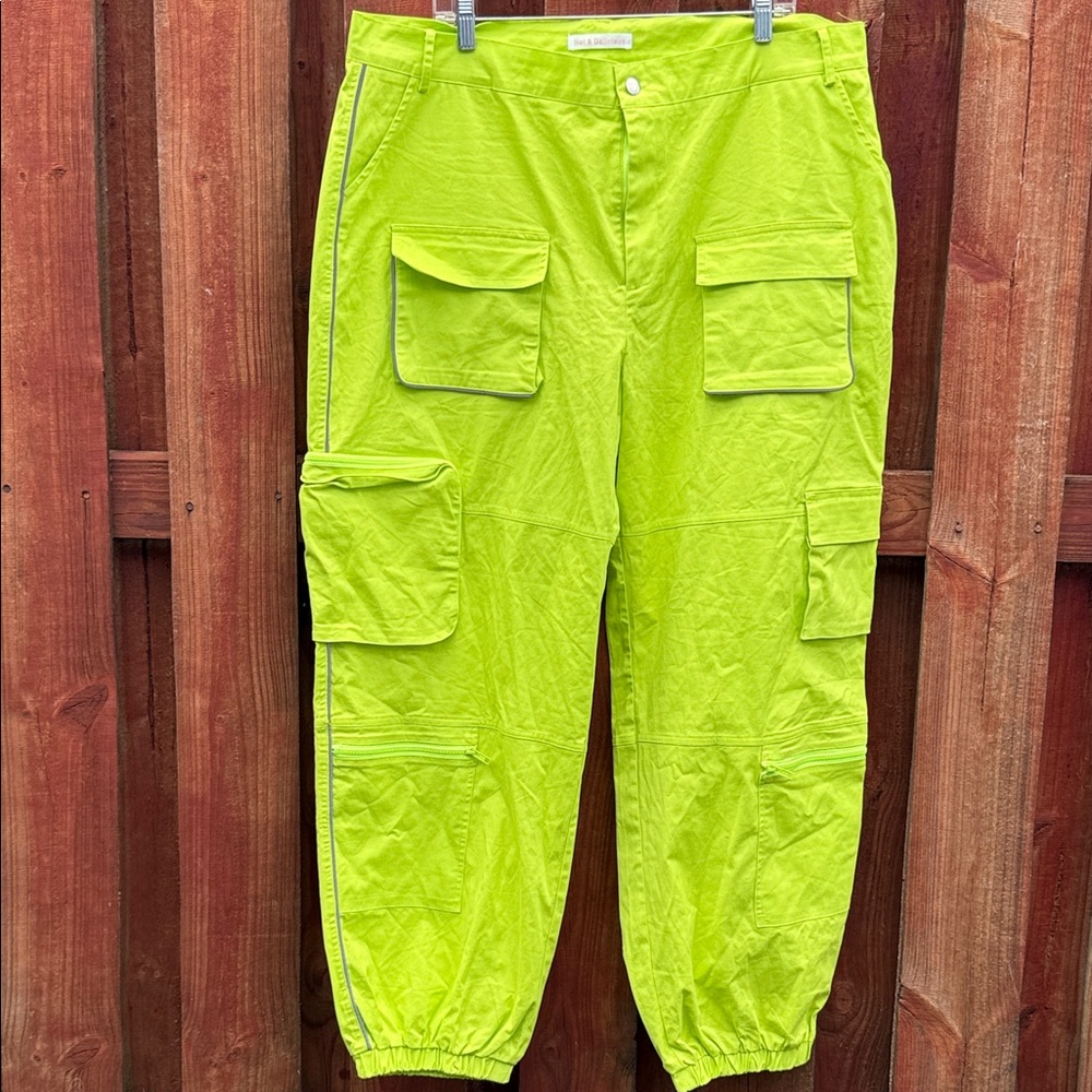 Hot & Delicious Neon Green Pants Plus Size 3X